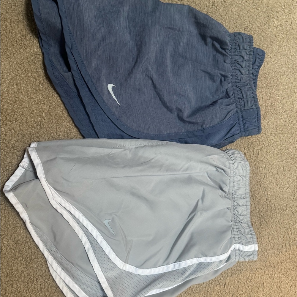 Nike Kids' Athletic Shorts - Navy Blue & Light Gray